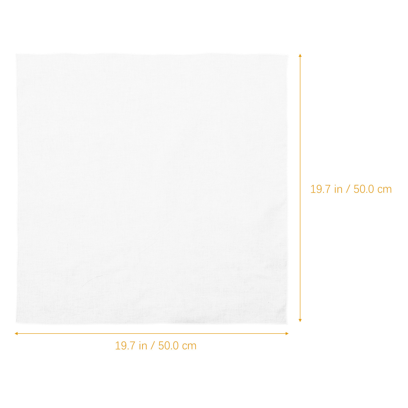 White Cotton Handkerchief Squa - Bandana Blank White avis et prix