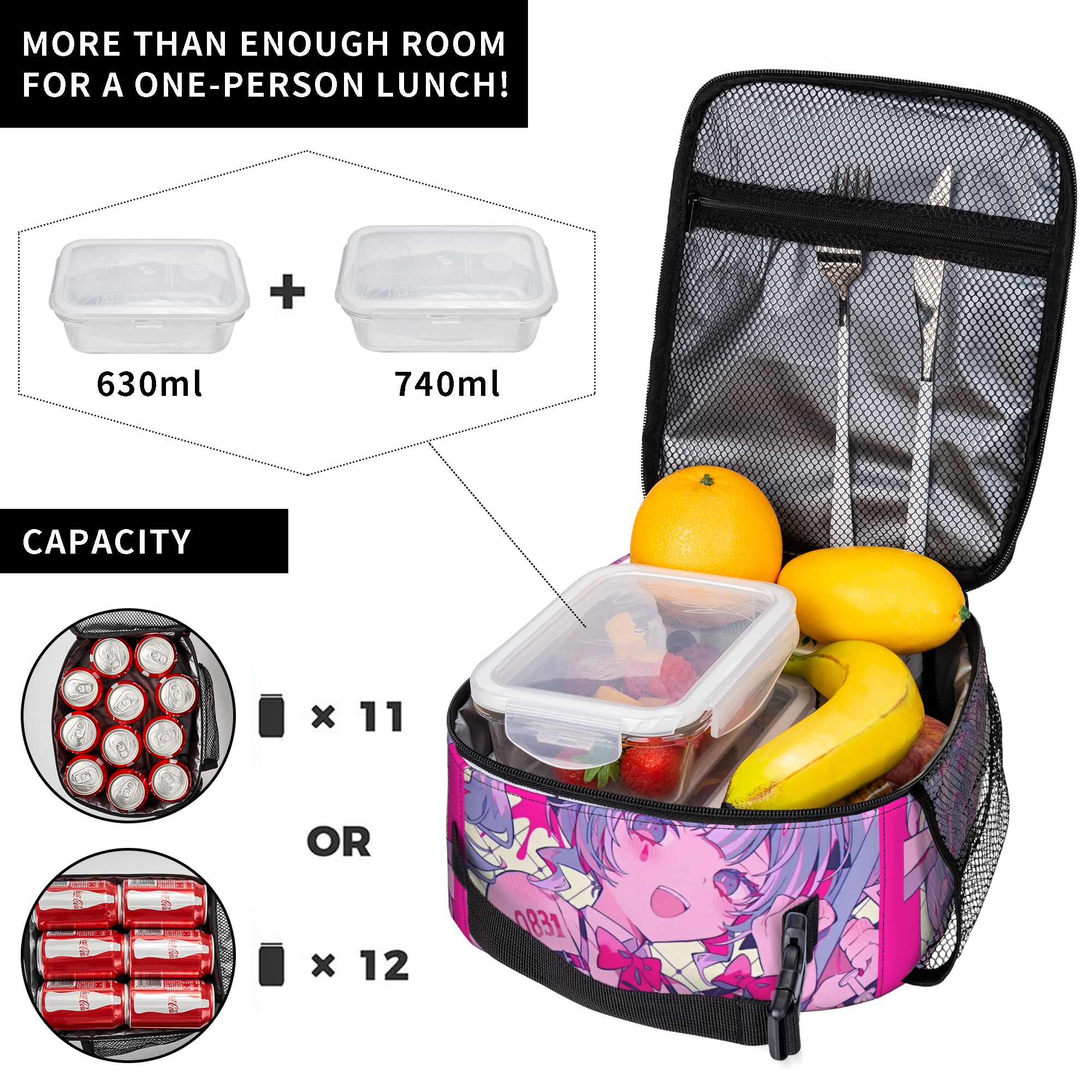Hatsune Miku  Insulated Lunch  - Tote Bag Sublimation avis et prix