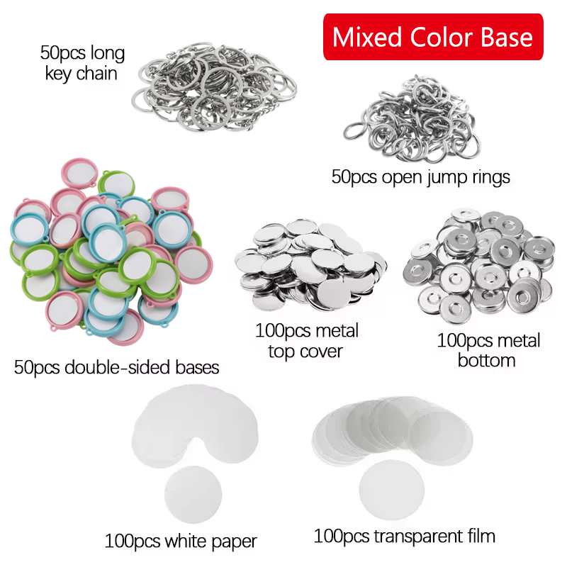 50Pcs/Set DIY Double-Side Key  - Button Badge Blank avis et prix