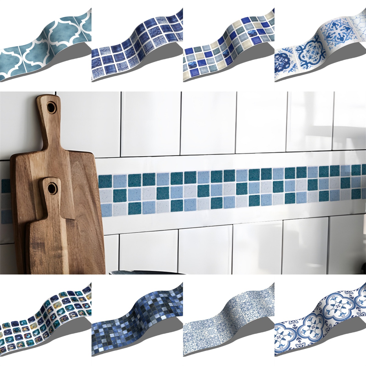 Blue Mosaic Self-Adhesive Base - Ceramic Tile Blank avis et prix
