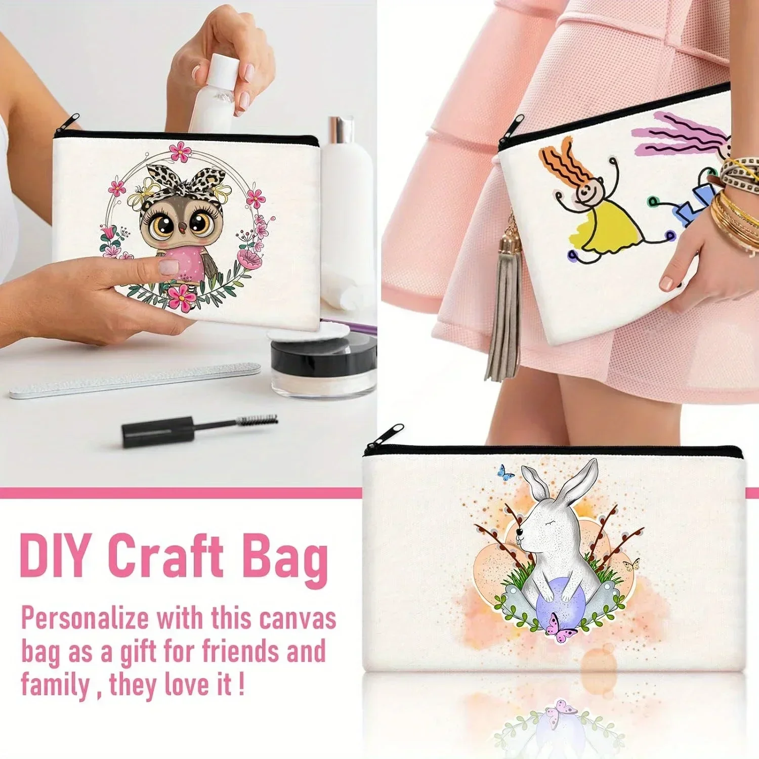 20pcs Sublimation Blank Makeup - Tote Bag Sublimation avis et prix