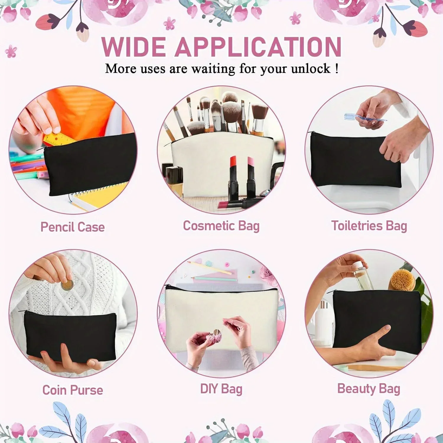 20pcs Sublimation Blank Makeup - Tote Bag Sublimation avis et prix