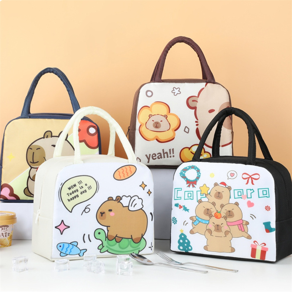 Cartoon Capybara Lunch Bag Ins - Tote Bag Sublimation avis et prix