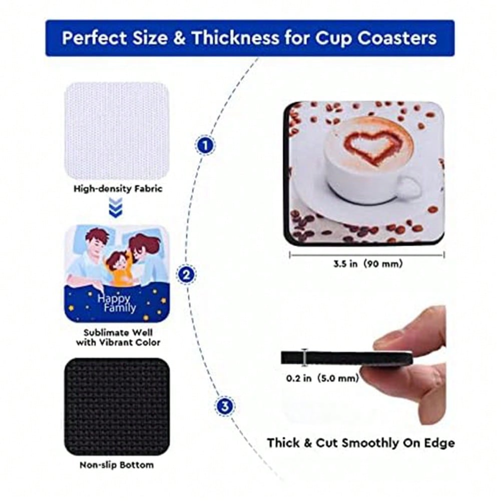 1PCS Square Sublimation Blanks - Coaster Sublimation Blank avis et prix