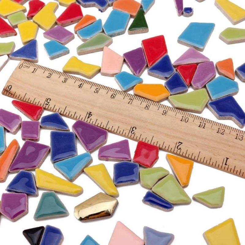 100g Randomly Mixed Colors DIY - Ceramic Tile Blank avis et prix