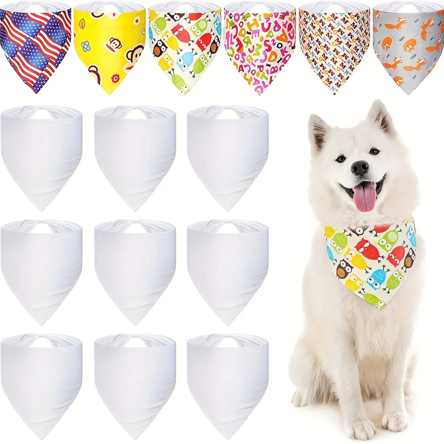 30pcs White Polyester Blank Do - Bandana Blank White avis et prix