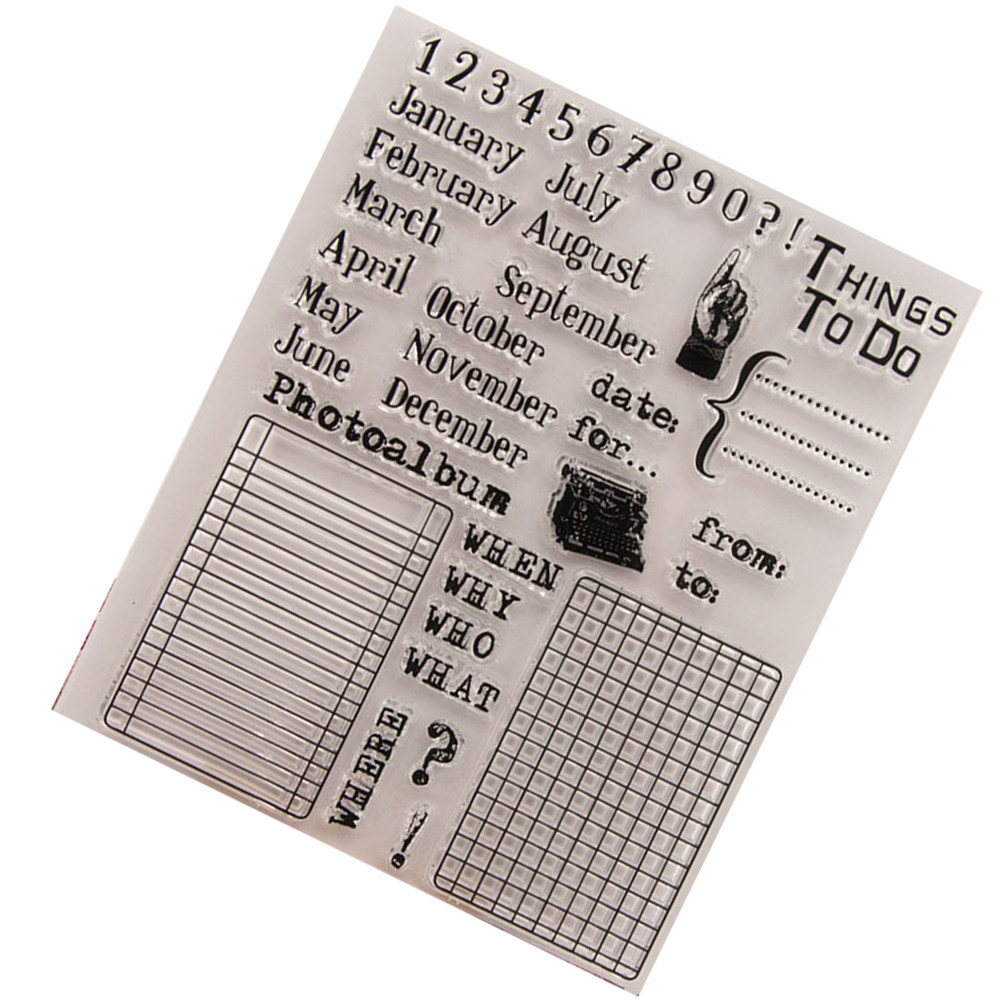 Calendar Date Silicone Stamp C - Photo Acrylic Block avis et prix