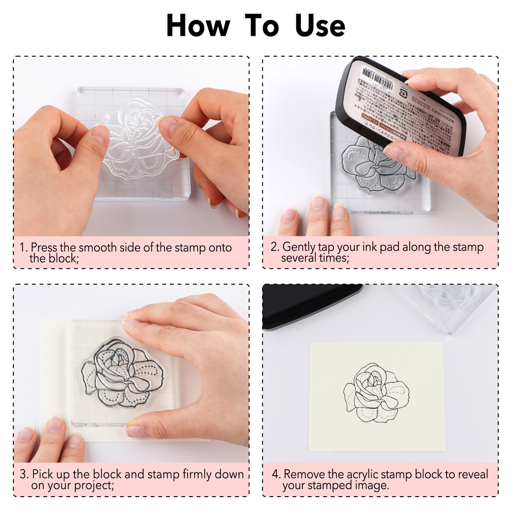 3pcs Clear Acrylic Stamp Block - Photo Acrylic Block avis et prix