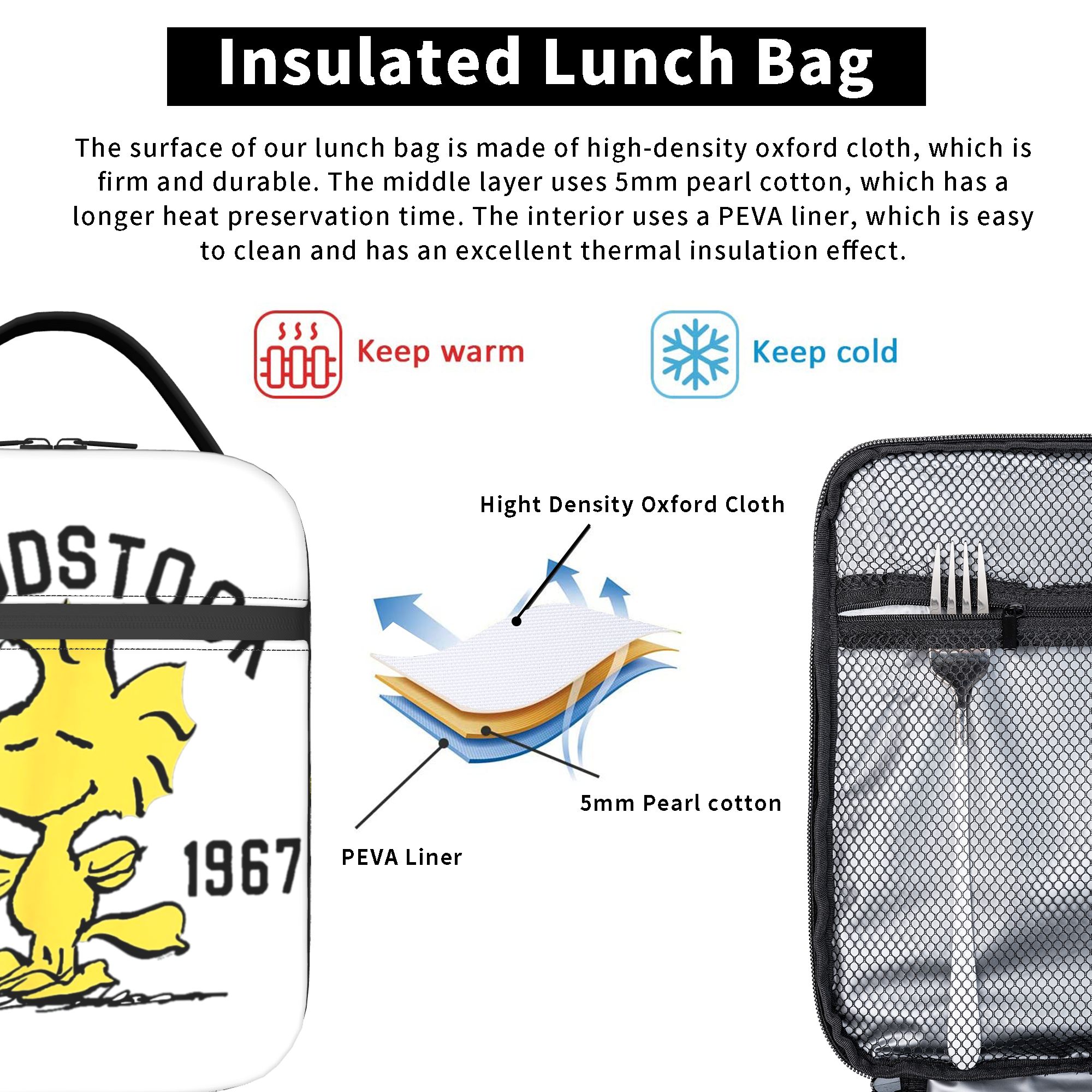 Peanuts Woodstock Snoopy Insul - Tote Bag Sublimation avis et prix