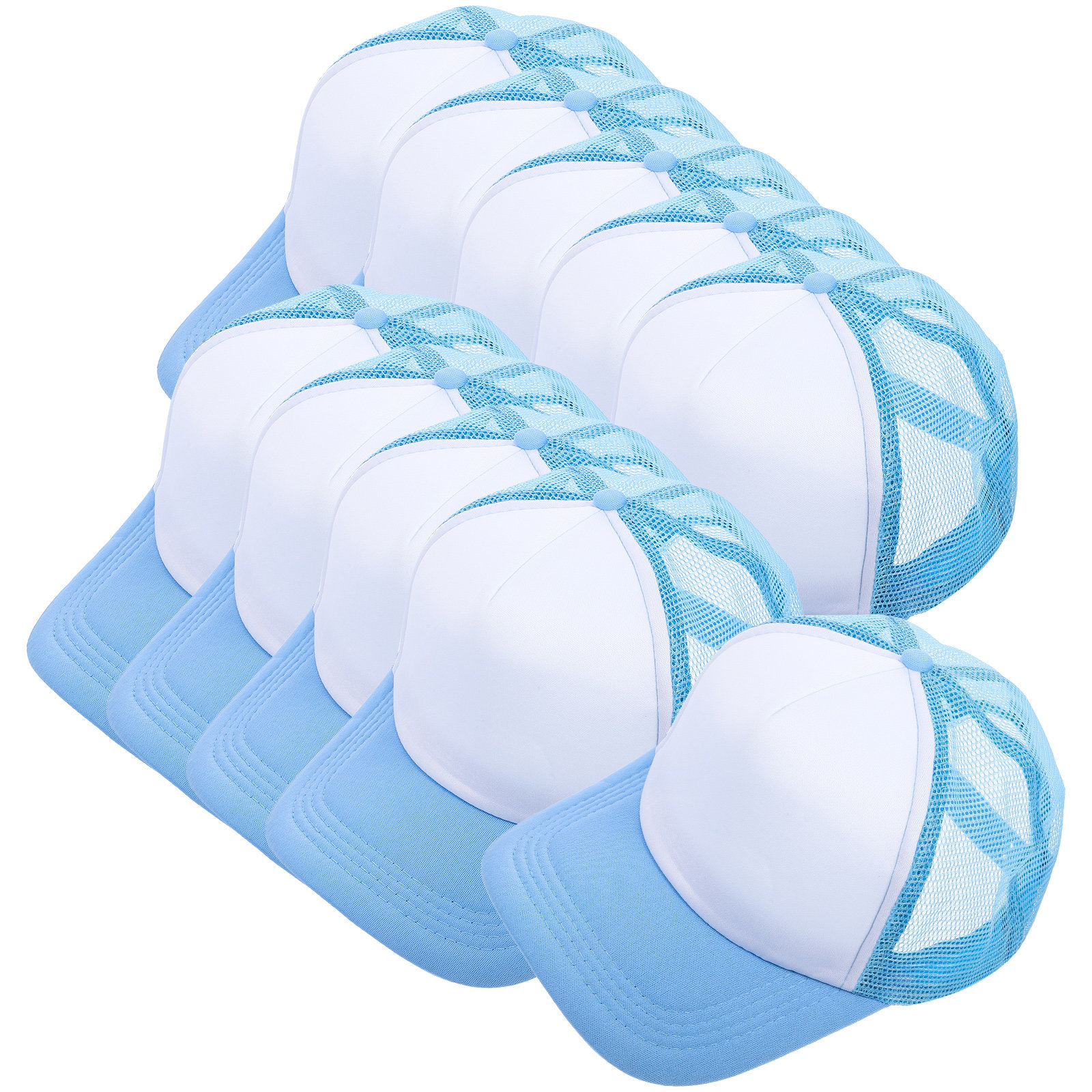 10Pcs Mesh Baseball Hat Blank  - Hat Sublimation Blank avis et prix