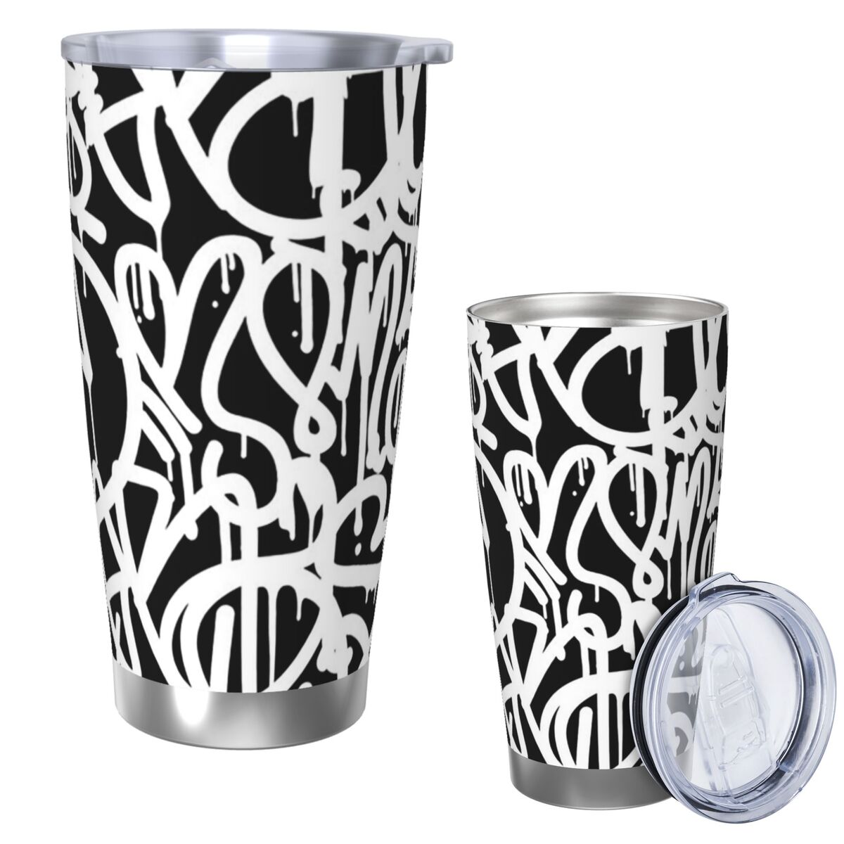 Black And White Graffiti Stain - Tumbler 20Oz White avis et prix