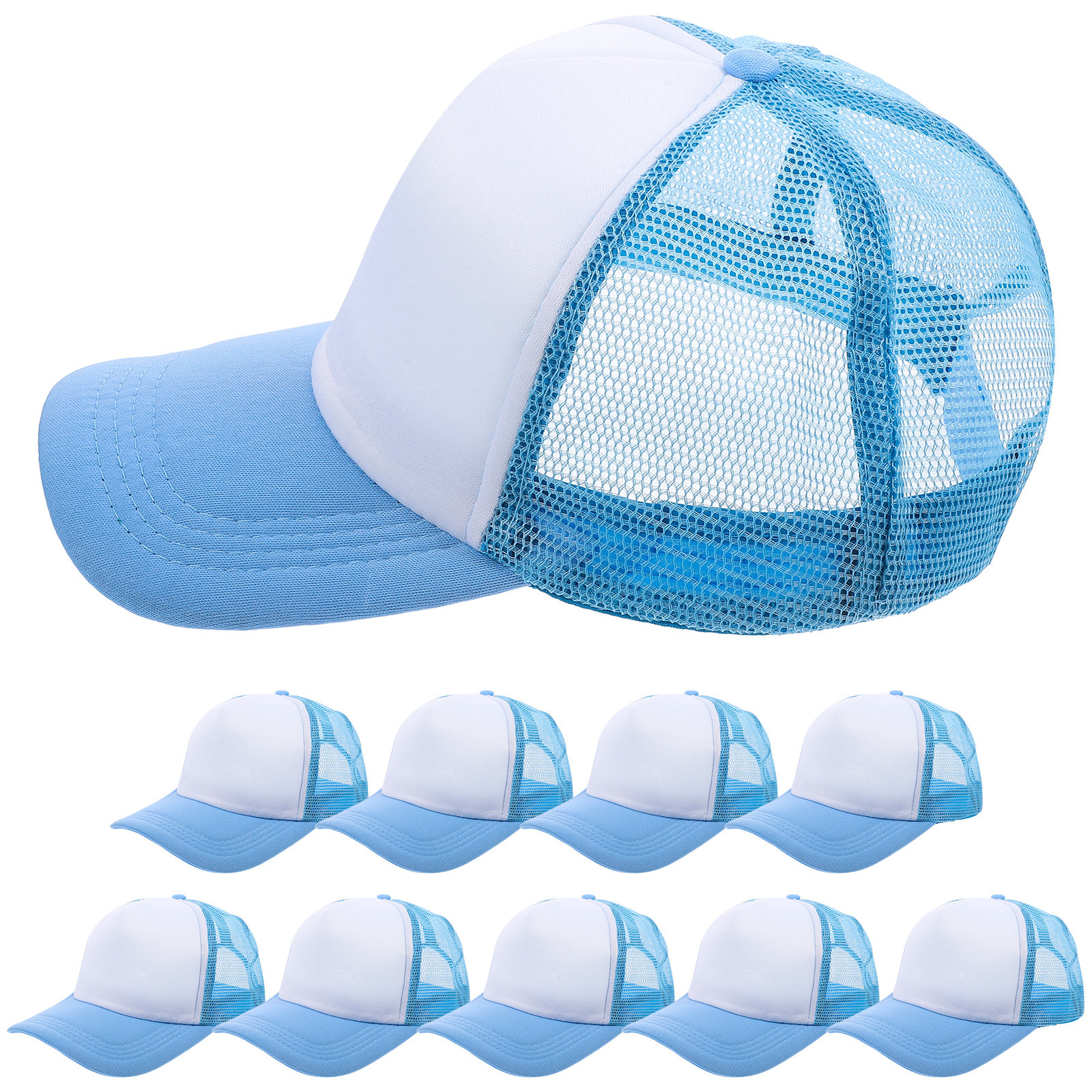 10Pcs Blank Baseball Hats Mesh - Hat Sublimation Blank avis et prix