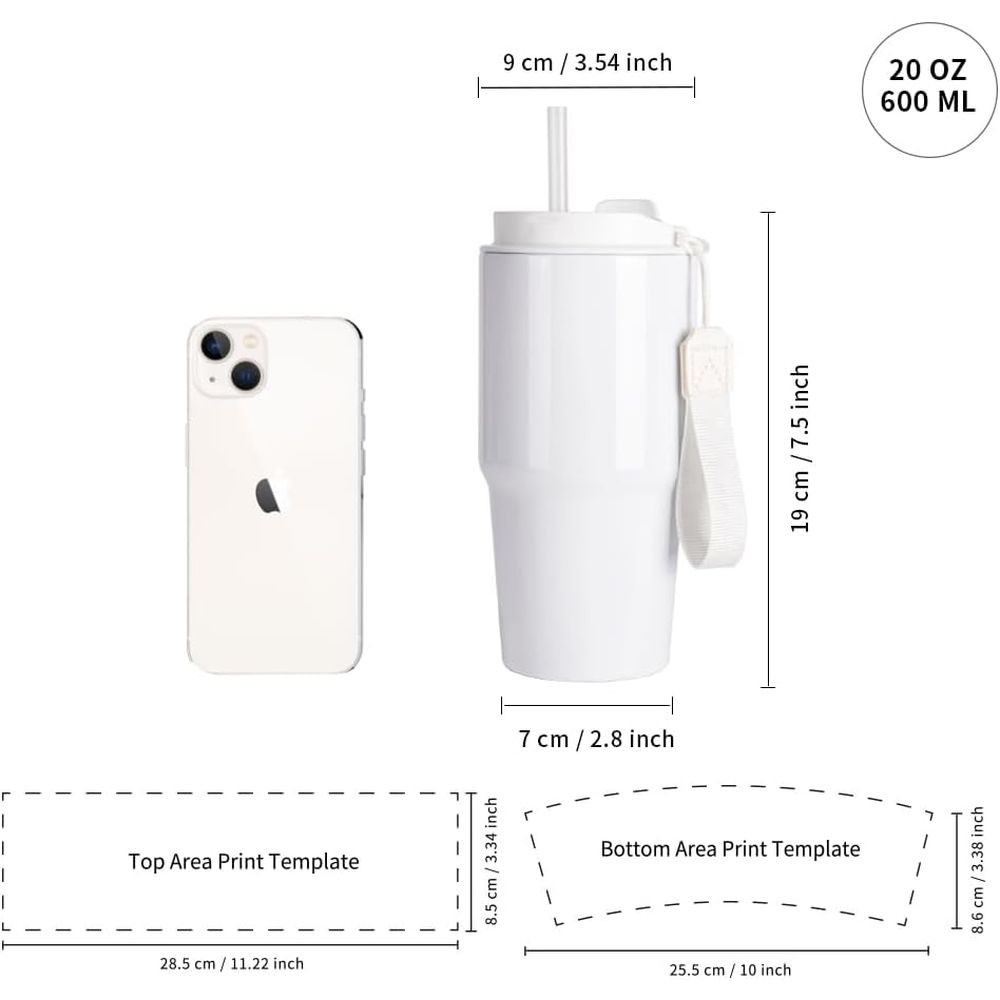 20 oz White Sublimation Tumble - Tumbler 20Oz White avis et prix