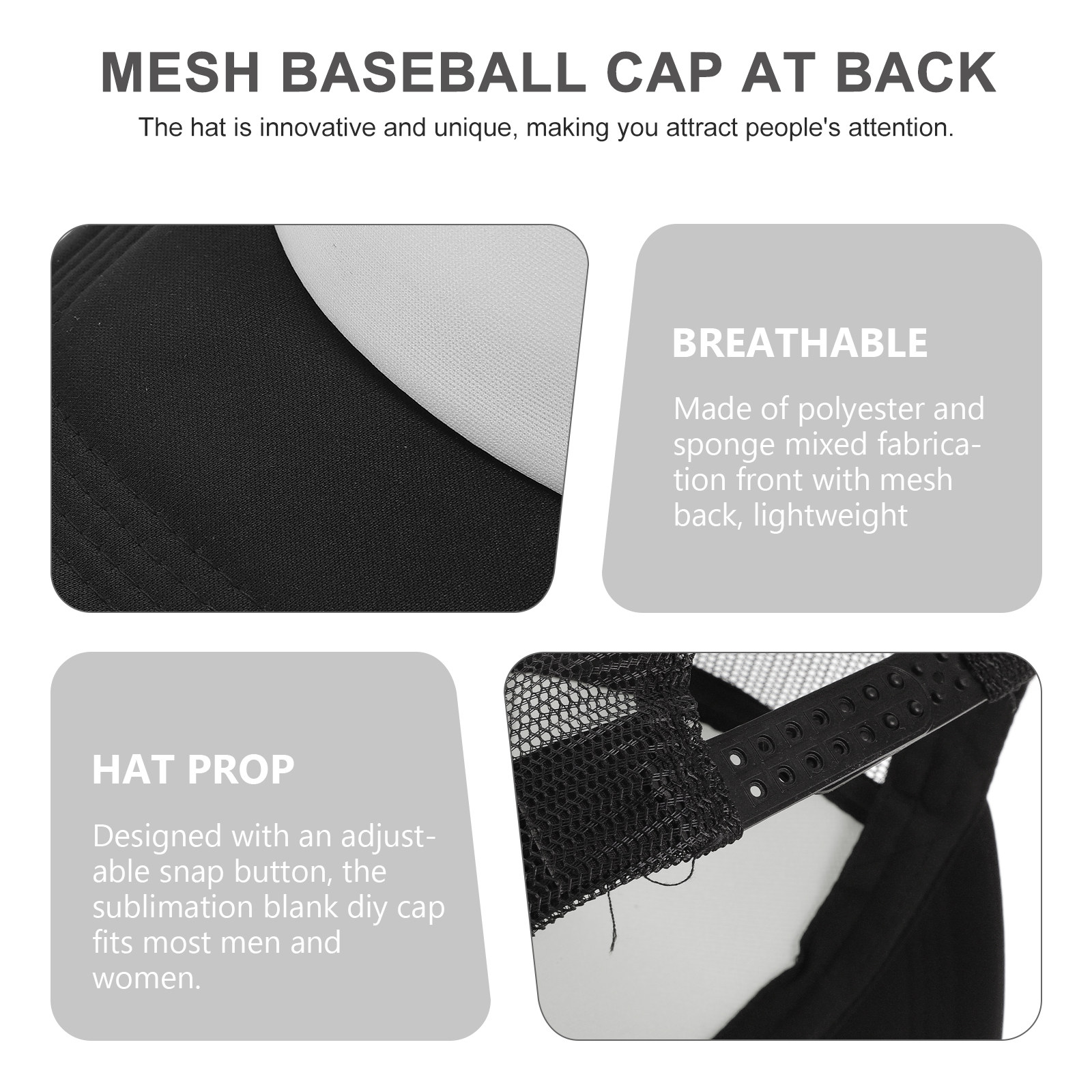 10Pcs DIY Blank Trucker Hat Me - Hat Sublimation Blank avis et prix