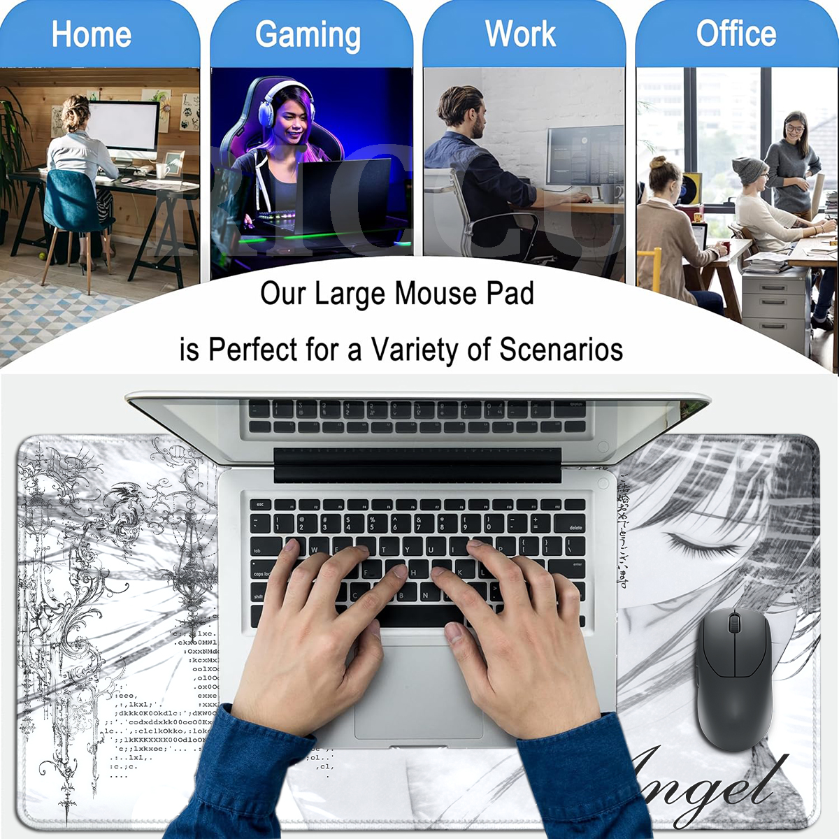 Anime Aesthetics Mousepad Blac - Mouse Pad Blank Sublimation avis et prix