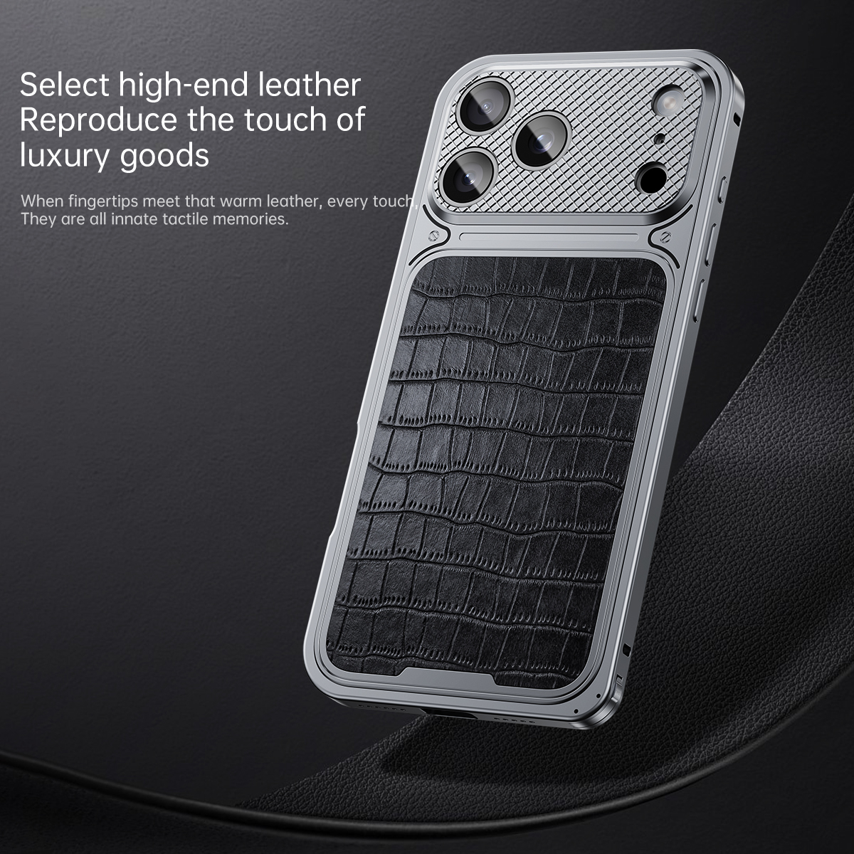 High End Crocodile Leather Pat - Metal Photo Panel avis et prix