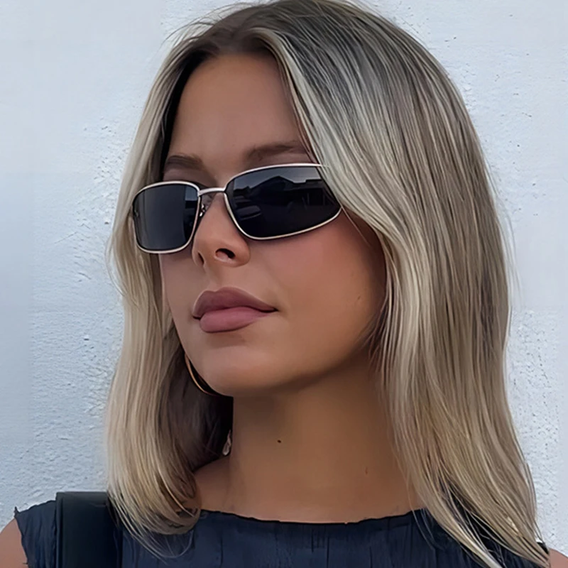 Women's y2k Sunglasses Stylish - Metal Photo Panel avis et prix