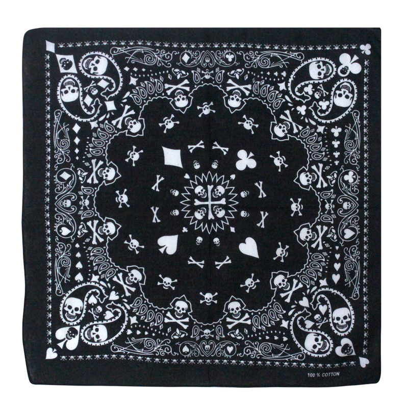 55cm White Black Red Skull Pok - Bandana Blank White avis et prix