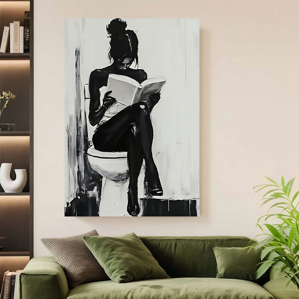 Framed 1pc Modern Abstract Wom - Canvas Wrap Ready avis et prix