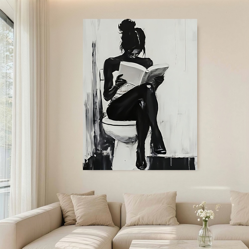 Framed 1pc Modern Abstract Wom - Canvas Wrap Ready avis et prix