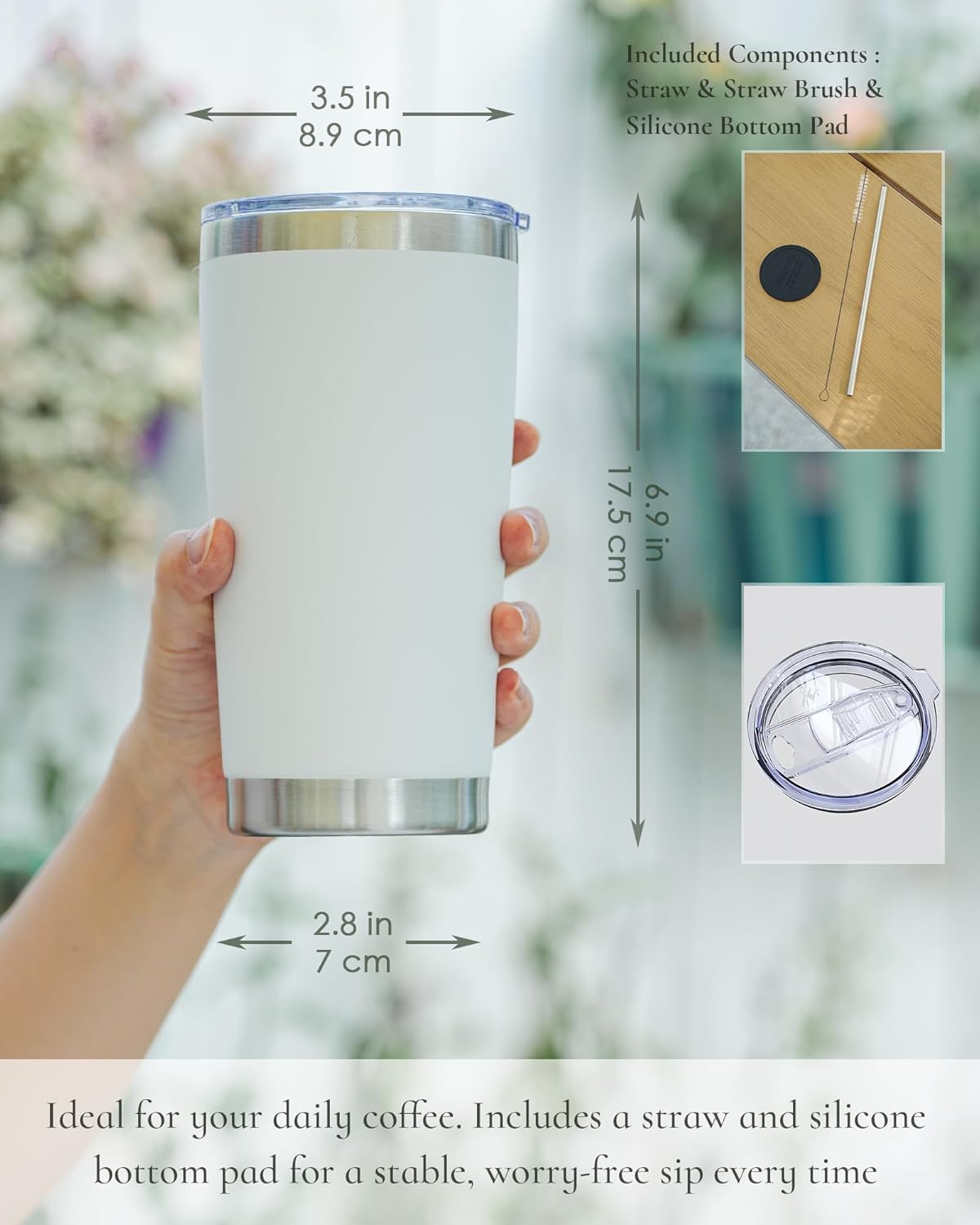 20oz Leakproof Travel Coffee T - Tumbler 20Oz White avis et prix