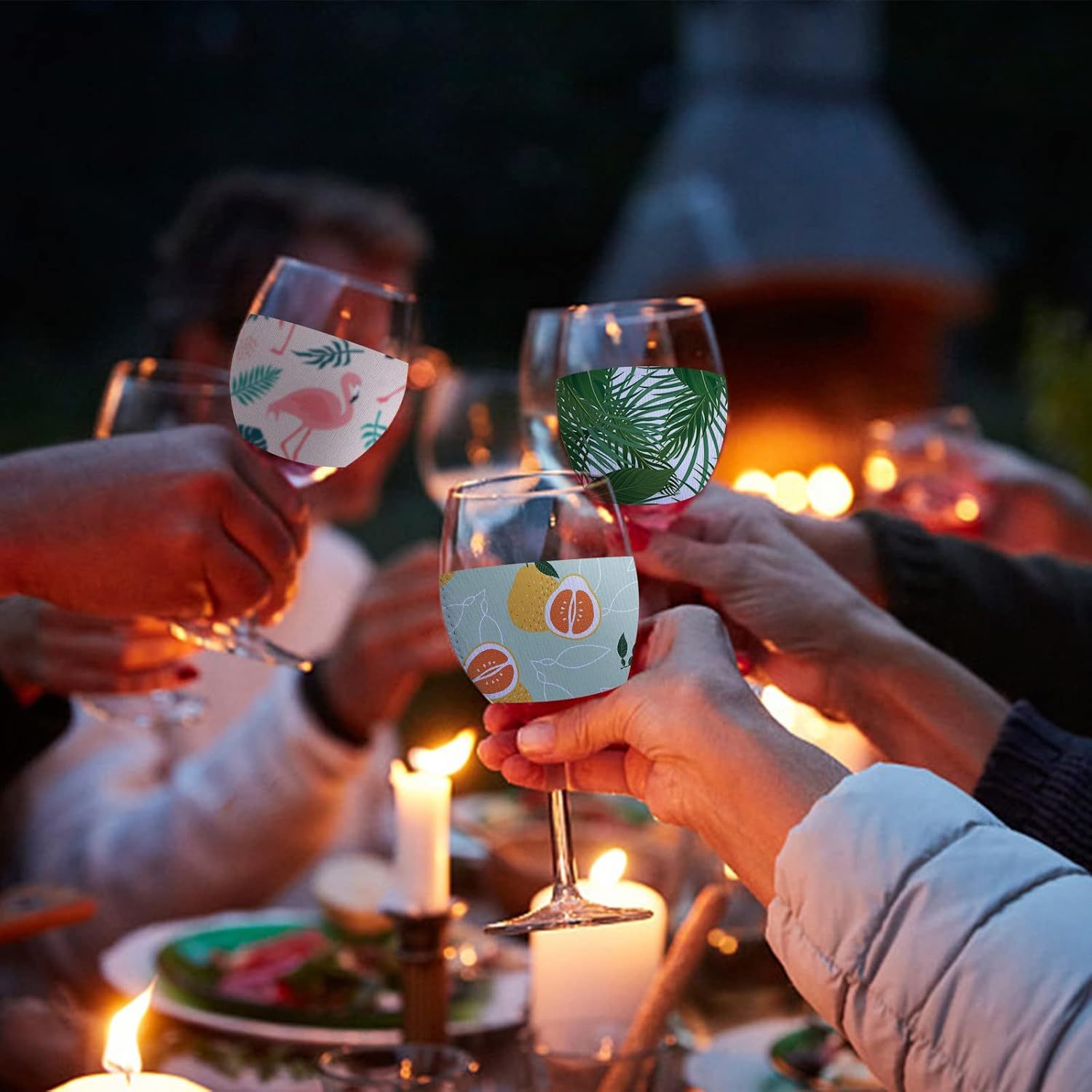 15 PCS Neoprene Wine Glass Sle - Puzzle Blank White avis et prix