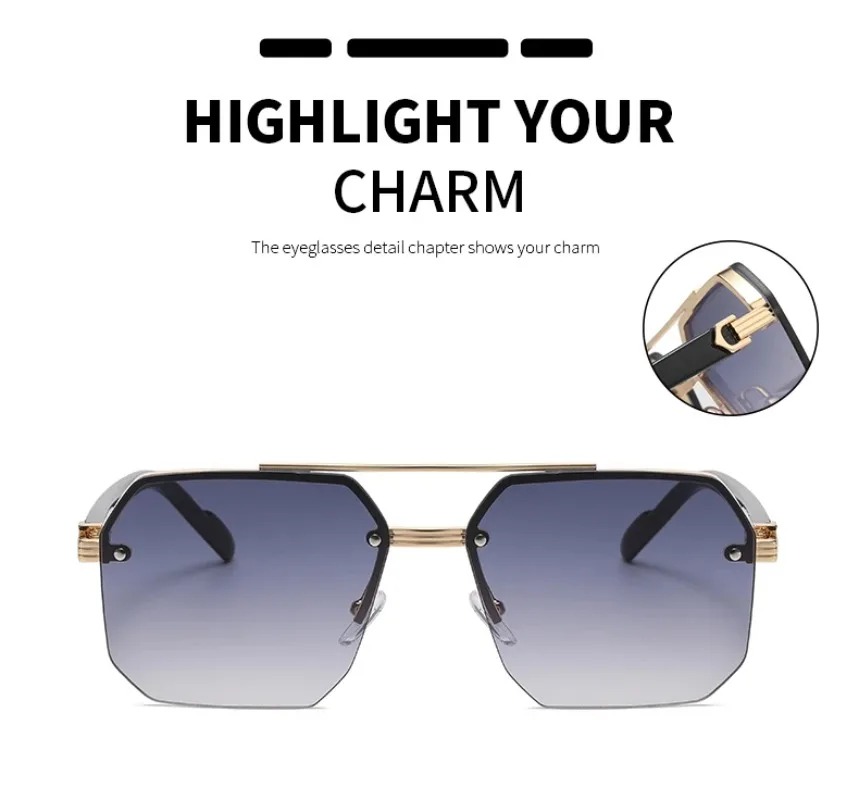 Men's Metal Sunglasses Square  - Metal Photo Panel avis et prix