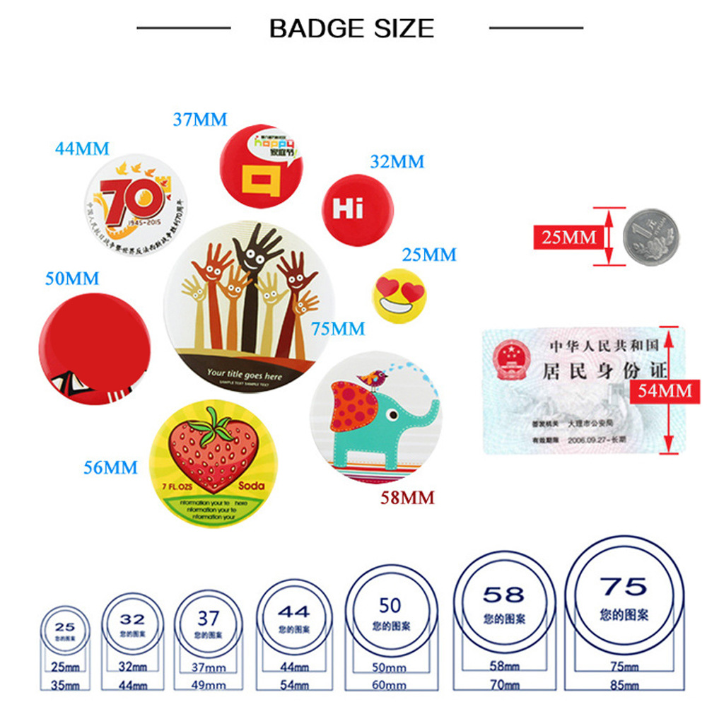 100Pcs/set Plastic Blank Badge - Button Badge Blank avis et prix