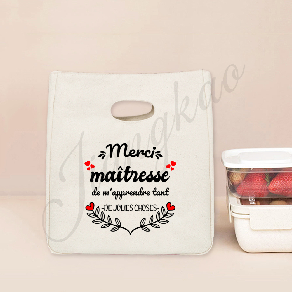 Merci Maitresse Maitre French  - Tote Bag Sublimation avis et prix