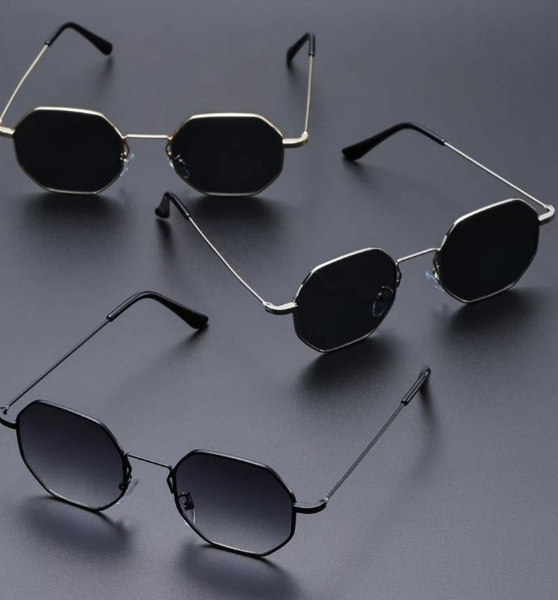 Sexy Small Square Sunglasses W - Metal Photo Panel avis et prix