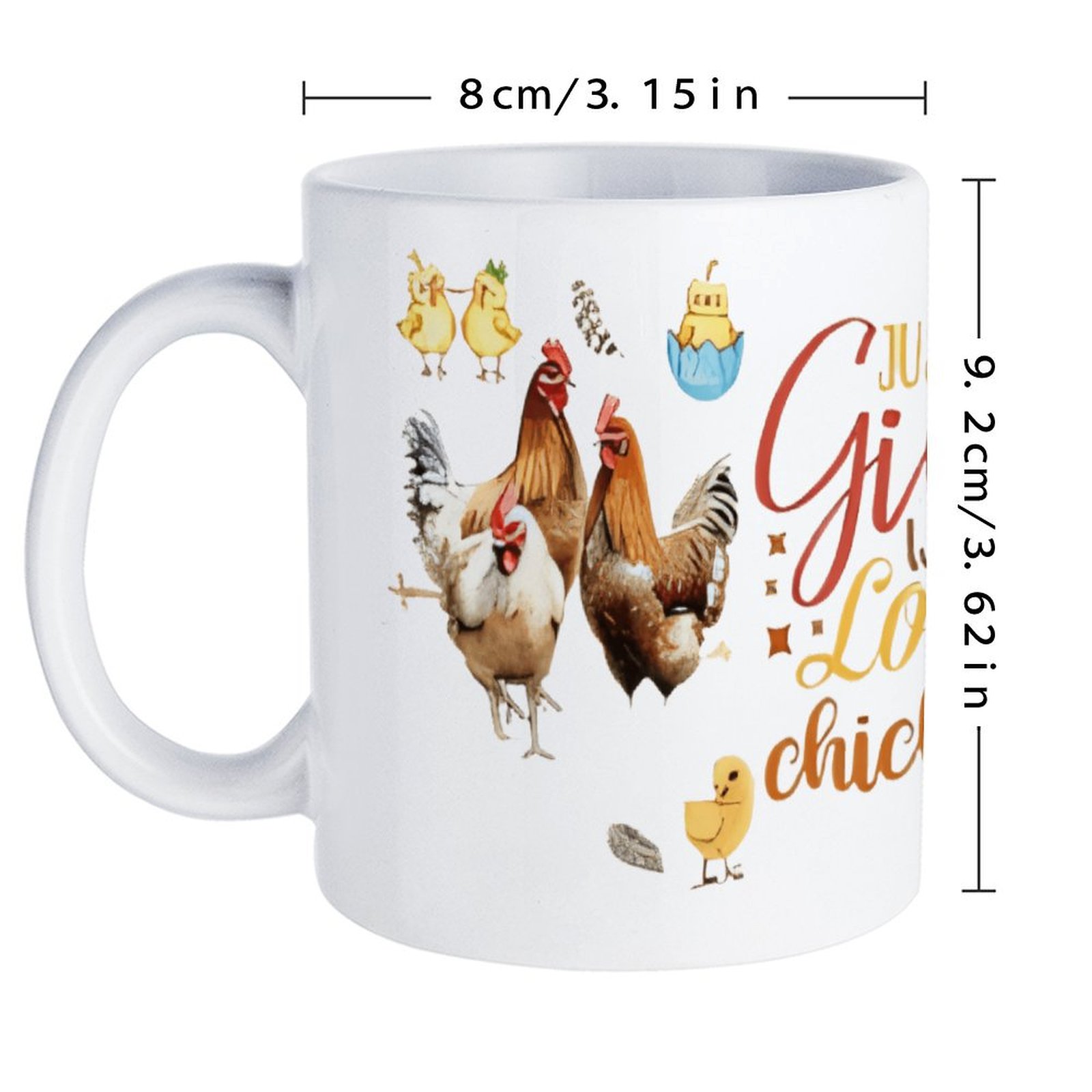 Just A Girl Who Loves Chickens - Sublimation Mug White avis et prix