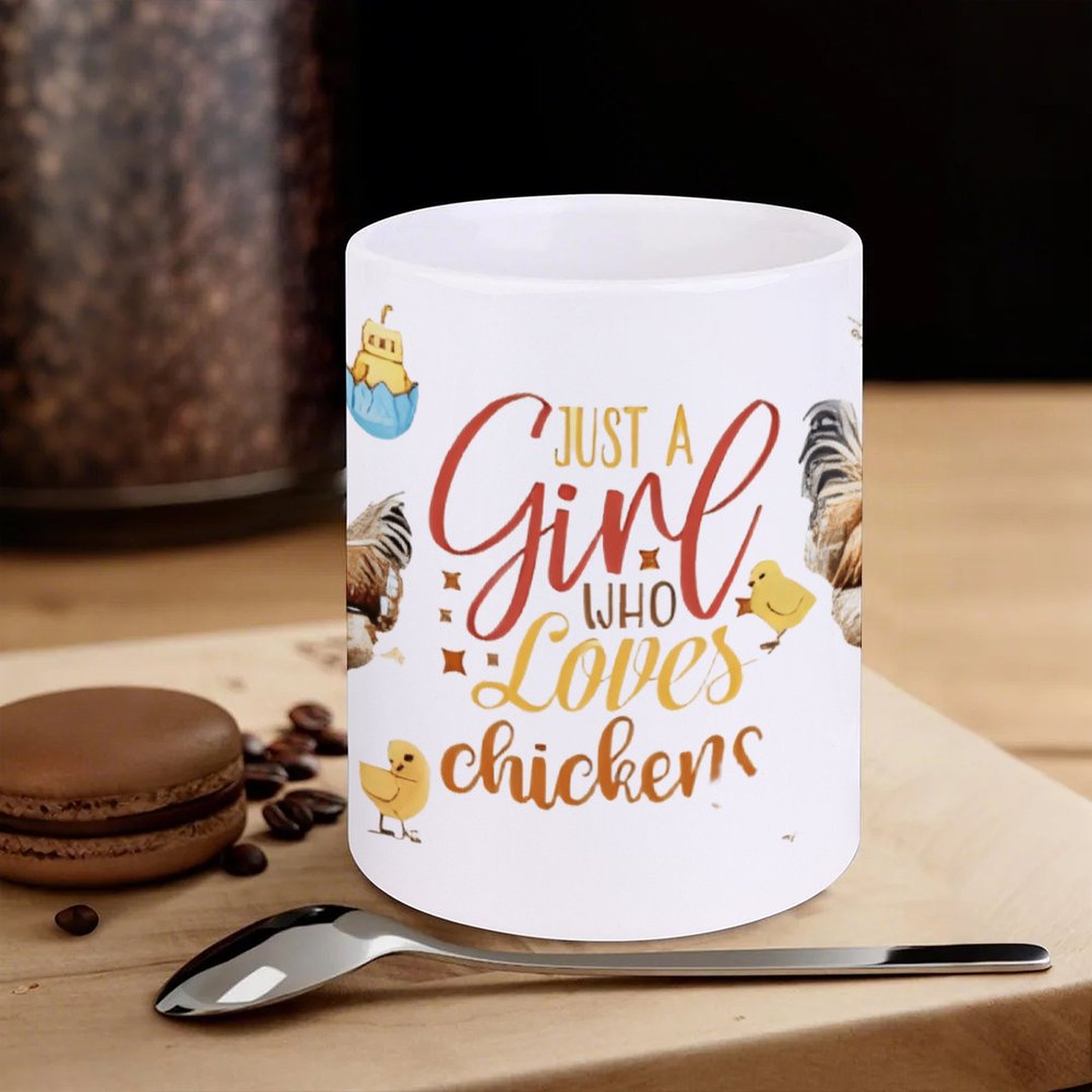 Just A Girl Who Loves Chickens - Sublimation Mug White avis et prix