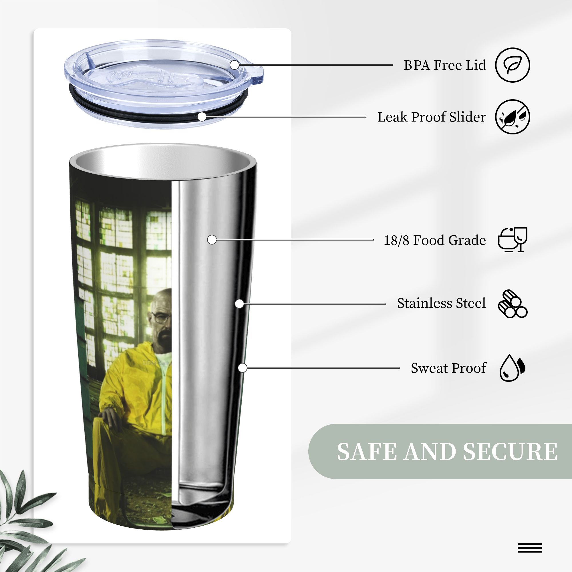 Breaking Bad Walter White Tumb - Tumbler 20Oz White avis et prix