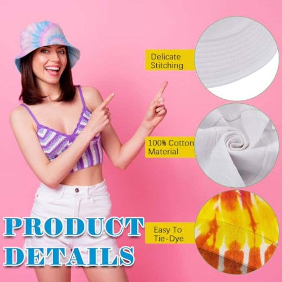 White cotton bucket hat for ti - Hat Sublimation Blank avis et prix