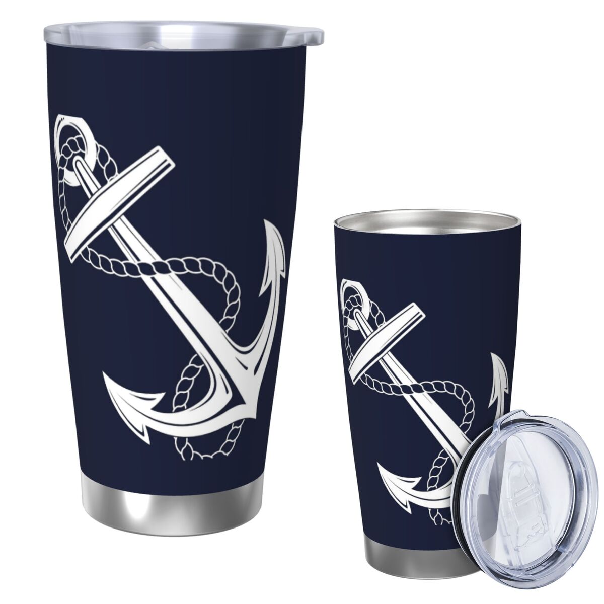 Anchor Nautical White & Navy S - Tumbler 20Oz White avis et prix