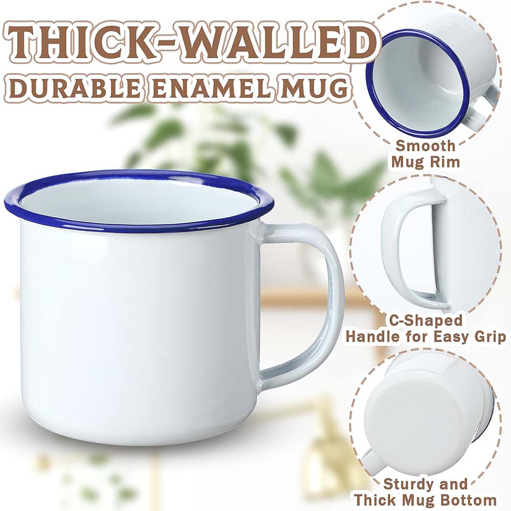 Mini Enamel Camping Coffee Mug - Sublimation Mug White avis et prix